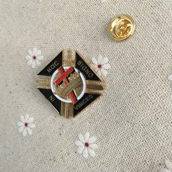 Murere Malta på Tværs af Knights Templar Commandery Frimurer Frimurer Pin-Badges Broche og Pins Metal Craft