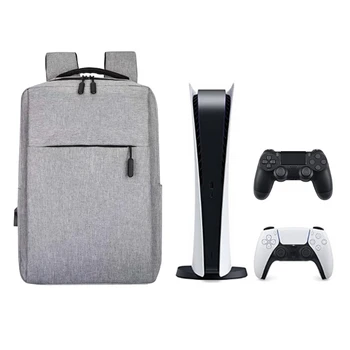 Bærbare opbevaringspose Let Rejse Taske etui til PS4 PS5 Spil Konsol, Controller Gamepad Rygsæk