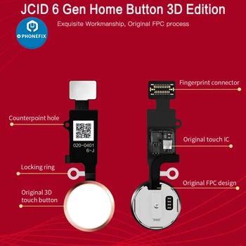 JC 6 Gen 3D Home Knap Flex Kabel til iPhone 7P 7 8 8P Menu Tastaturet vende Tilbage Fuction med at Vende Tilbage JC HX Home Knap Til iPhone