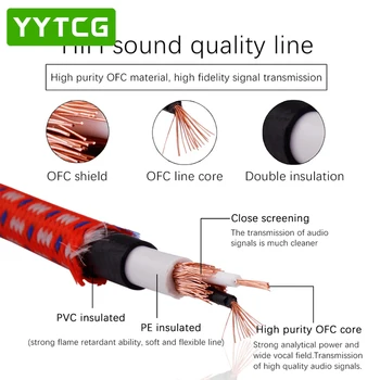 YYTCG HIFI Enkelt RCA-til Dual RCA Subwoofer audio kabel Ren Kobber En Sub-2 Splitter Y RCA-Kabel