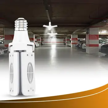 LED Fan Type Folde Lampe Stue Korridor Energibesparende Lampe Garage Belysning Lampe Koldt Lys Varmt Lys To Muligheder