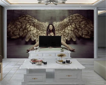 3d Tapet Til Køkken Golden Bevingede Sexy Babes Hjem Indretning Stue, Soveværelse Wallcovering HD Wallpaper