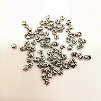 200pcs 3mm Åbne Crimp Beads Dækker Knude Perler Ende Tips Til gør det selv Smykker Resultater Smykker at Gøre Tilbehør, Forbrugsstoffer