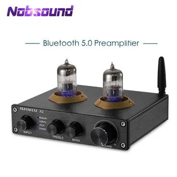 2020 Nobsound Stereo 6N3 Vakuum Rør Pre-forstærker, Bluetooth-5.0 HiFi USB-PC-Dekoder AUX Preamp Med Diskant&Bas Kontrol