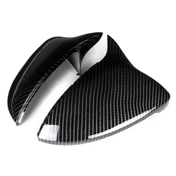 Carbon Fiber Farve Horn Style bakspejlet Dække Bagsiden Shell Boliger Hætte For VW GOLF MK7 MK7.5 GTI-R TDI 2013-2018