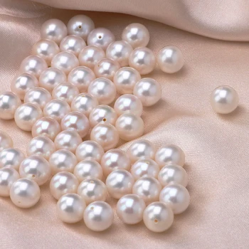 Zhuji Kulturperler Naturlige Ferskvands Perle Høj Glans Halv Boret Løs Perler til smykkefremstilling