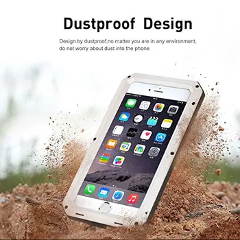 Luksus Doom rustning Snavs, Stød Vandtæt Metal Aluminium phone case For iphone-11 Pro 8 7 5 5 SE 6 6S Plus dække+Hærdet glas