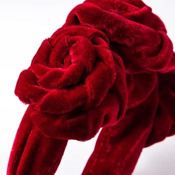 Finde Mig en New Red Velvet Hovedbøjle for Kvinder Kreative Multilayer Blomst Hår-Båndet I 2019, Mode, Hår, Smykker og Accessories engros