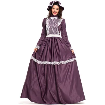 Deluxe Victorianske Tjener Indenlandske Kostume Voksne Kvinder Middelalderlige Franske Tøs Halloween Familie Fest Fantasia Stuepige Fancy Kjole