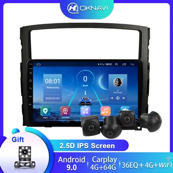Til Mitsubishi PAJERO 4 Bil Radio Android Autoradio Auto GPS-Navigation, Multimedie, DVD-Afspiller Carplay 360 Kamera Bil fugleperspektiv
