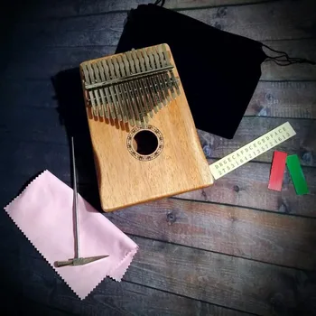 17-Tasten Finger Kalimba Mbira Sanza Thumb Piano Lomme Størrelse Støtte Bag Tastaturet Marimba Træ Musikinstrument Nye Kalimba