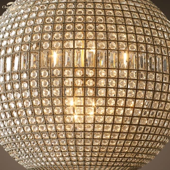 Postmoderne Runde Krystal Lysekroner til Stue, Soveværelse Restaurant Loft Hotel Nordiske Kreative LED Vedhæng Lys