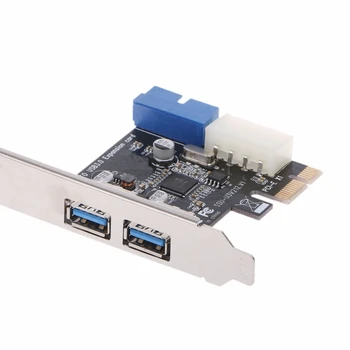 2 Porte til PCI Express-USB 3.0 Front Panel Kontrol med Kort Adapter 4-Pin & 20 Pin - L059 Nye hot