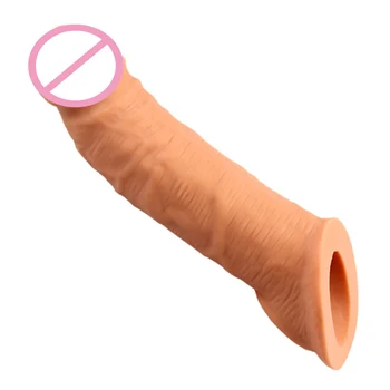 Genanvendelige Lupe Kondom Penis Ærme Realistisk Penis Extender Kondom Sikker Udvidelse Sex Legetøj til Mænd Pik sex legetøj Forsinkelse