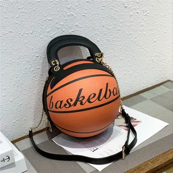 Mode Farve Graffiti Basketball Design Kvinder Håndtaske Personlighed Brev Print Kæde Skulder Crossbody Taske til Lady Bolden Tasker