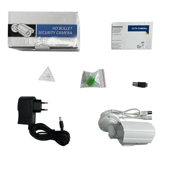 AnjieloSmart 1/3 cmos 1200TVL Analoge cctv overvågningskamera med 3.6 mm Linse Vandtæt Sikkerhed Kamera med Power Adapter