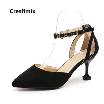 Cresfimix Frauen Høje Hæle kvindelige fashion forår & sommer-høj hæl sko dame casual sko mode komfortable pumper a5397