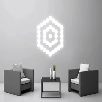 NYE Touch Sensor-LED Nat Lys Følsomme Sekskantet LED Quantum Lampe Modulære Sekskanter Kreativ Dekoration væglampe