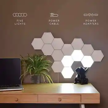 Quantum light LED nat lys belysning modulære touch Sensor væg lampe kreative DIY-indvendig belysning i Hjemmet Nat lampe