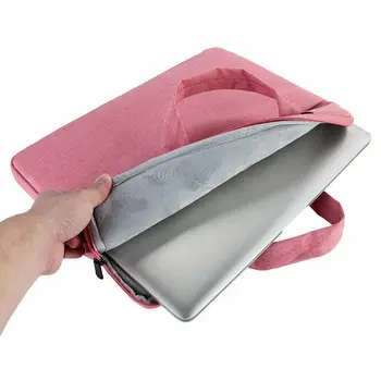 13,3 tommer 14inch 15.6 tommer Laptop-taske, Multi-lomme Luksus bærbar computer bæretaske for mænd og kvinder vandtæt Med skjult lynlås lukning