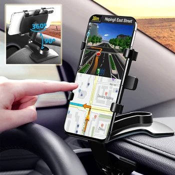 Instrumentbrættet i Bilen, Holder Telefonen Rotere 360 Mobiltelefon Beslag Rear View Mirror, solskærm Bil GPS Navigation, Mobiltelefon Stå