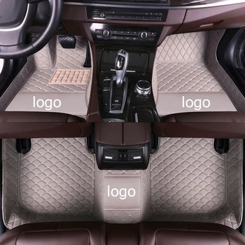 MIDOON læder Bil gulvmåtter for Toyota Prado 2016 Tilpasset automatisk skoindlæg bil tæppe dækning