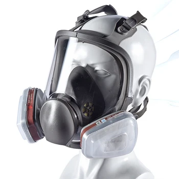 6800 Anti-Tåge, Støv Fuld Ansigtsmaske, Som Respirator Industri Maleri Sprøjtning Gasmasker Med Filtre, Sikkerhedsarbejde, Formaldehyd Beskyttelse