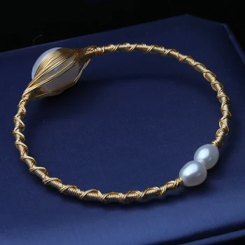 Naturligt Ferskvand Perle Armbånd Til Kvinder, Bryllup, Engagement Natursten Perle Armbånd Smykker Pulseras