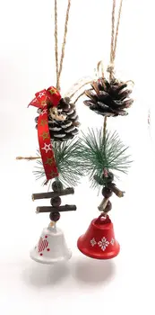 Julepynt 1pc windbell naturlig håndlavet håndværk stål klokker, juletræ dekorationer til hjemmet 2018 glædelig Jul