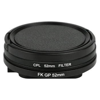 52mm Professionel Fotografering CPL(Cirkulært Polariserende Filter, med Lens Cover og Adapter til GoPro Hero 7 6 5 kamerahuset