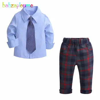 3Piece/1-4Years/Forår Efterår Børn Tøj Mode Toddler Drenge Herre Baby Trøje+Bukser+Uafgjort Boutique-Kids Tøj BC1579