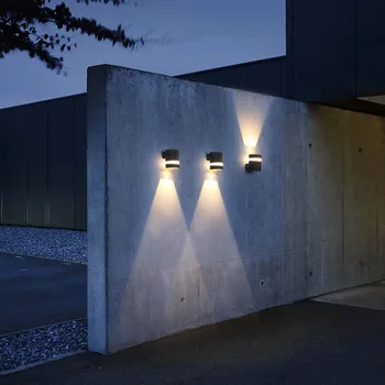 Sort OP NED Lys udendørs have væglampe LED vandtæt aluminium væglampe, veranda lys til gangen gangen gangen balkon
