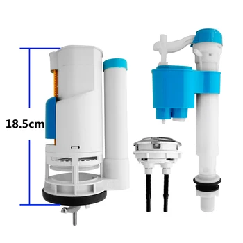 18,5 til 29cm 4 størrelsen valg Toilet tank fittings kit Dual-flush toilet repair kit er Velegnet til et stykke toilet ABS plast