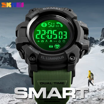 SKMEI Smart Digital Bluetooth Mænd Watch Sport Skridttæller Kalorieindhold Trænings-og Clock-puls Vandtæt Armbåndsur reloj inteligente