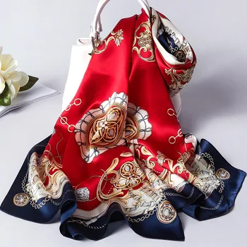 2020 Mærke Ren Silke Tørklæde Kvinder Luksus Hangzhou Real Silk Wraps Til Damer Print Sjaler Foulard Femme Naturlig Silke Tørklæder