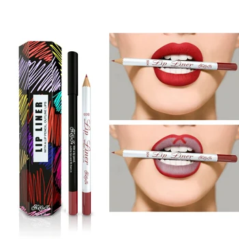 12 Farver/Set Sexet Matte Lip Stick Lipliner Lip Liner Pencil Matt Nude Lipsliner Pen Sæt Skønhed Makeup Af Kosmetiske