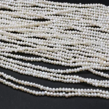 Naturlige Ferskvands Perle-Perler Kartoffel form af Løs isolering Perler Til smykker at gøre DIY-halskæde og armbånd tilbehør se2-3mm