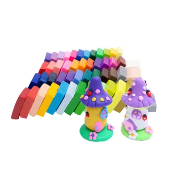 24 Farver DIY-Polymer Ler Kids Puslespil Modellering Bløde Dynd Lizun Modellervoks Legetøj Bagning Hånd Støbning Kit Playdough For Børn