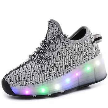 2020 Sneakers roller sko Med to Hjul Wheelys Led Sko Børn Piger Børn Drenge Lys Op Lysende Glødende Oplyst