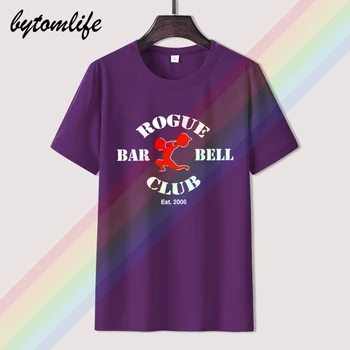 Rogue For Trænings-og Barbell Club T-Shirt Størrelse S Til 3XL CROSSFITS Sort T-Shirt til Mænd, Bomuld, Korte Ærmer Toppe Tee