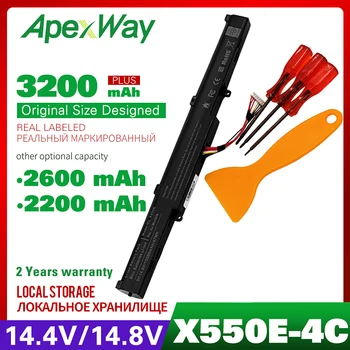 ApexWay 14,8 V Laptop Batteri Til ASUS A41-X550E X450E X450 X450J X751L X751M X450JF F450 F450C F450V F450E A450