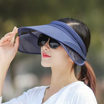 Visor 2018 Nye Udtrækkelig Visir Kvindelige Sommer, Sol Tom Top Hat Ridning UV-solhat Kvinde Stranden solskærm Hat