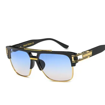 GLTREE Fashion Designer Overdimensionerede Solbriller til Mænd Stel af Metal-Pladsen Luksus Spejl Cool Briller Mærke Solbriller Kvinder Oculos Y9