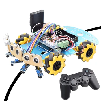 Online Tracking Hindring Undgåelse Mecanum-Hjulet Robot til Arduino Starter Kit Smart Bil med PS2 RC Robotteknologi Pædagogiske STAMCELLER Toy