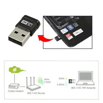 USB-WiFi-Adapter, USB / Ethernet-WiFi 600Mbps 5 ghz Lan USB Wi-Fi-Adapter PC Antena Wi Fi Modtager AC Trådløse netværkskort