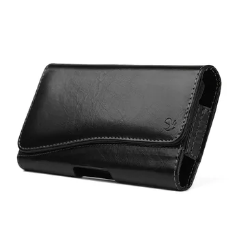 Bælte Clip taske til Samsung iPhone Magnetisk Flip Wallet Læder Telefonen Tilfælde Universal 5.5 Tommer Mobiltelefon Taske Sport bæretaske