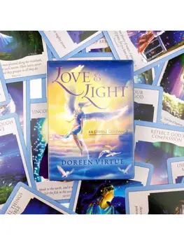 Love & Light Guddommelig Vejledning Oracle Fuld engelsk 44 Kort, Tarot Dæk Bord Spil K1MB