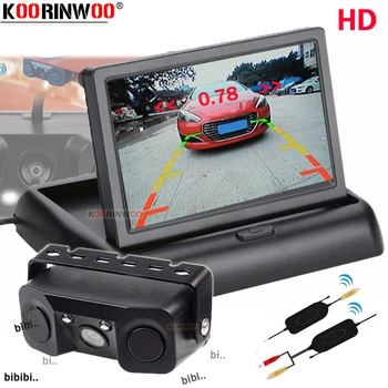 Koorinwoo Digital Skærm med vendbar Kamera Tilbage Parktronic For Parkering sensor Trådløs Bil blind spot detection system