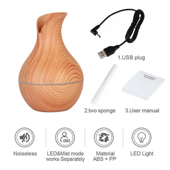 USB-Air diffuser Elektriske Aroma træ Ultralyd luft luftfugter Æterisk olie Aromaterapi kaffefaciliteter for hjem Eller Kontor Røgelse
