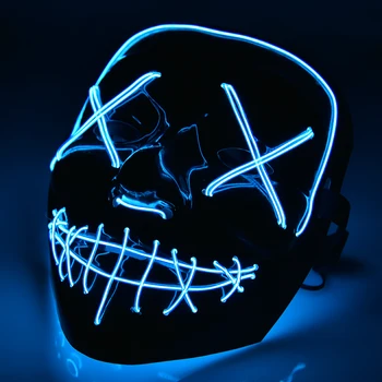 Led-Face Mask Halloween, der Gløder i Mørke Skræmmende Maskerade Part, Maske Festival Kraniet Mascara Lys Cosplay Gave Dropshipping